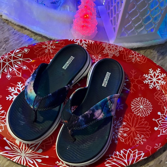 Skechers Shoes - Skechers Kids' Blue and Pink Flip Flops
